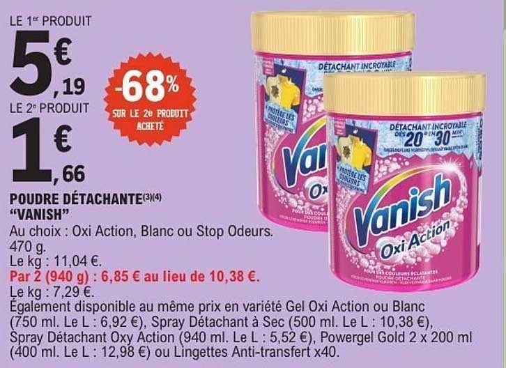 POUDRE DÉTACHANTE "VANISH"