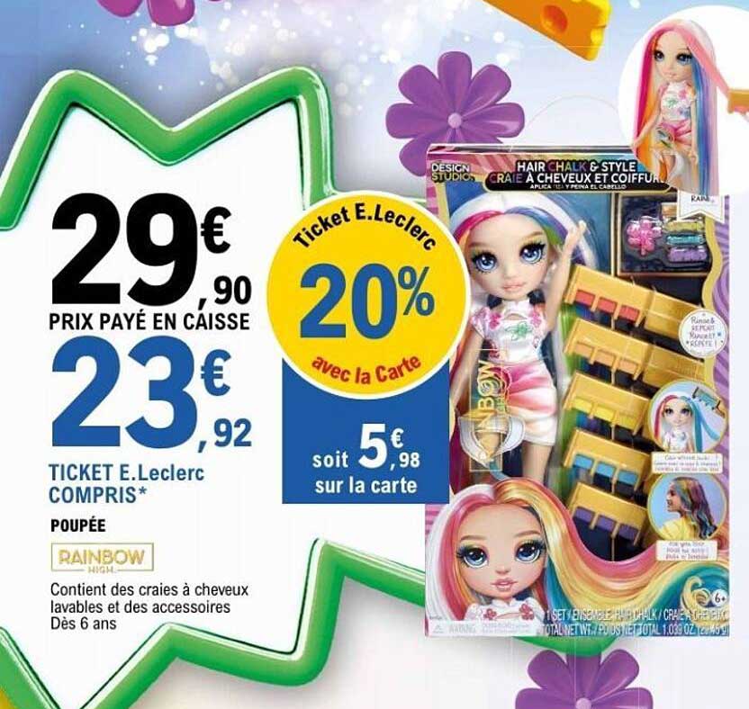 Poupée Rainbow High - Hair Chalk & Style