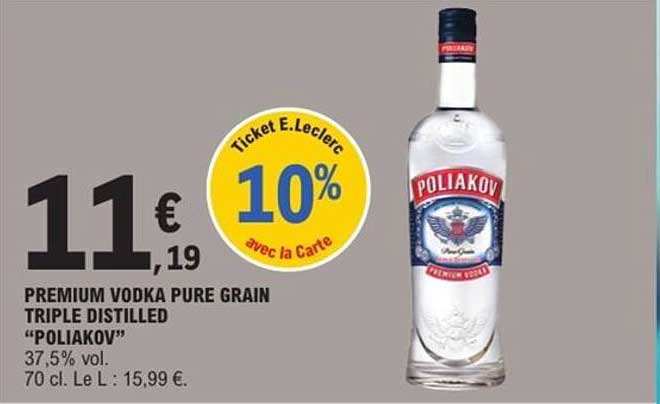 PREMIUM VODKA PURE GRAIN TRIPLE DISTILLED "POLIAKOV"