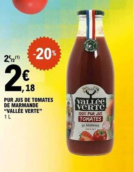 PUR JUS DE TOMATES DE MARMANDE "VALLÉE VERTE"