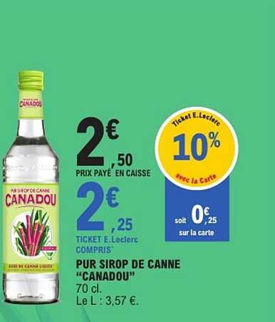 PUR SIROP DE CANNE “CANADOU”