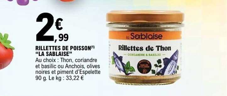 Rillettes de Poisson "LA SABLAISE"
