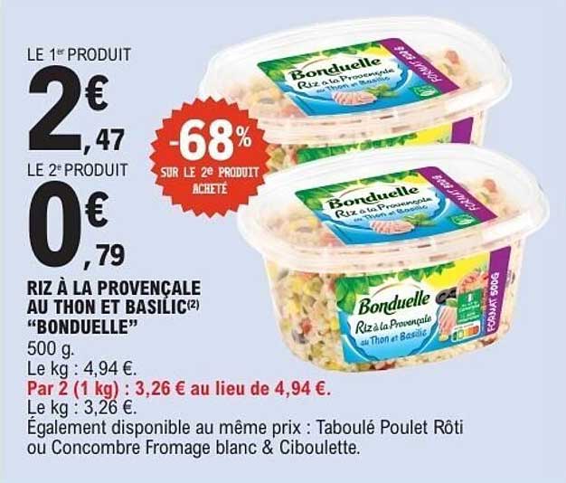 RIZ À LA PROVENÇALE AU THON ET BASILIC "BONDUELLE"