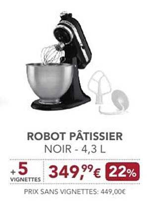 ROBOT PÂTISSIER NOIR - 4,3 L