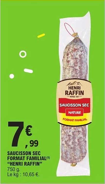 SAUCISSON SEC FORMAT FAMILIAL "HENRI RAFFIN"