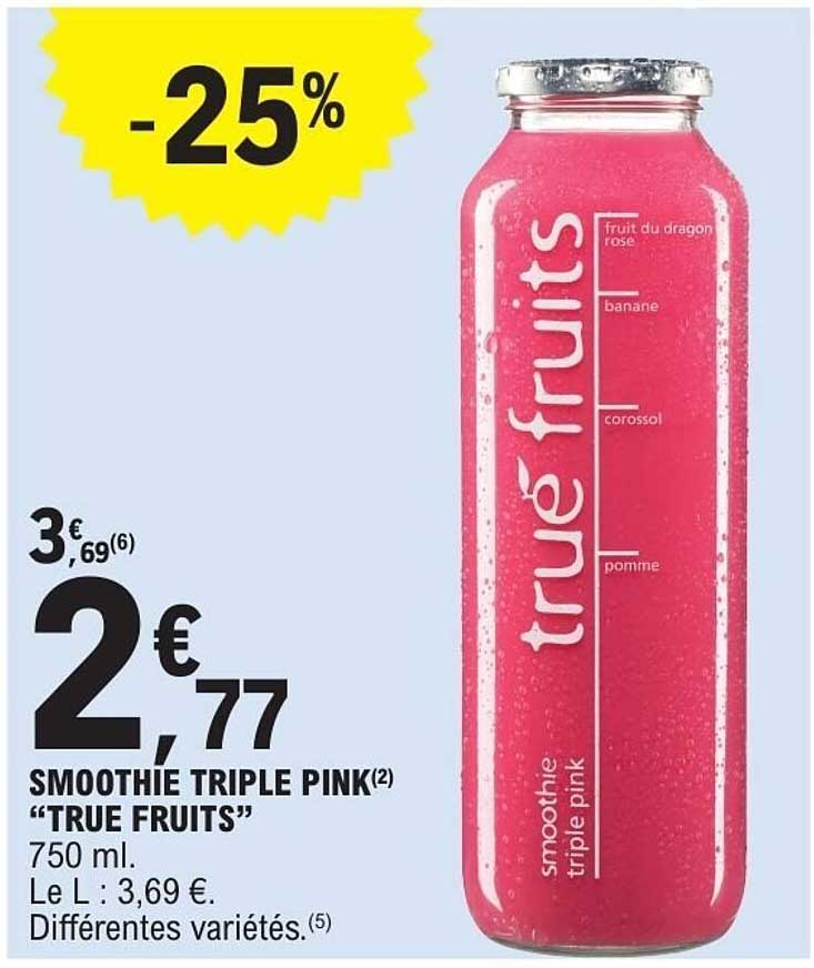 SMOOTHIE TRIPLE PINK “TRUE FRUITS”