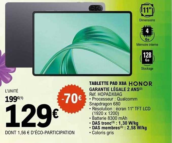 TABLETTE PAD X8A HONOR