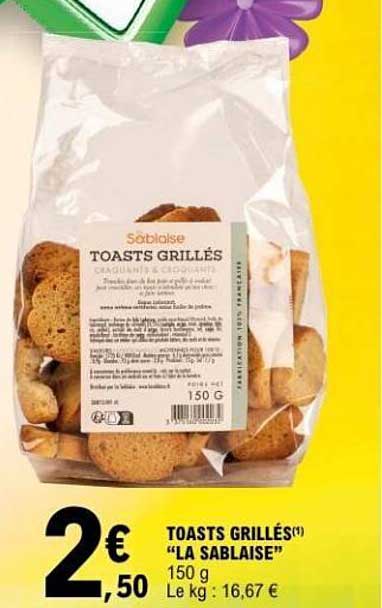 TOASTS GRILLÉS "LA SABLAISE"