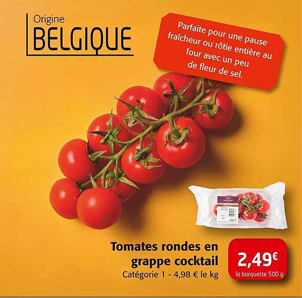 Tomates rondes en grappe cocktail