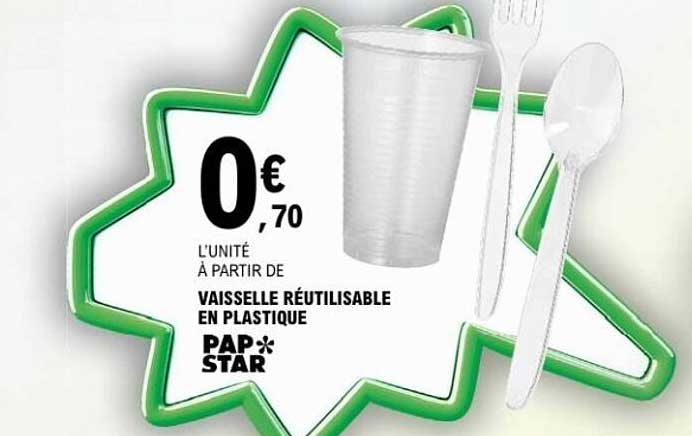 Vaisselle réutilisable en plastique