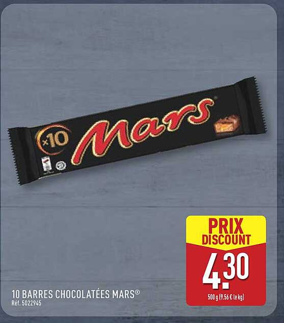 10 BARRES CHOCOLATÉES MARS®