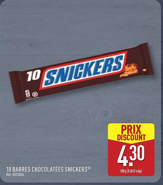 10 BARRES CHOCOLATÉES SNICKERS®