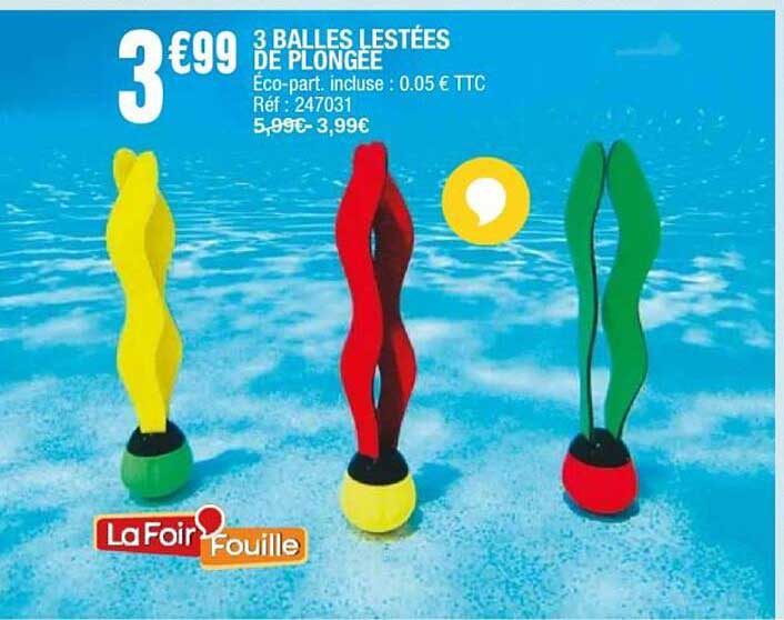 3 BALLES LESTÉES DE PLONGÉE