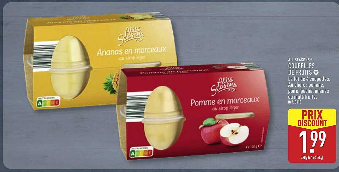 ALL SEASONS® COUPELLES DE FRUITS