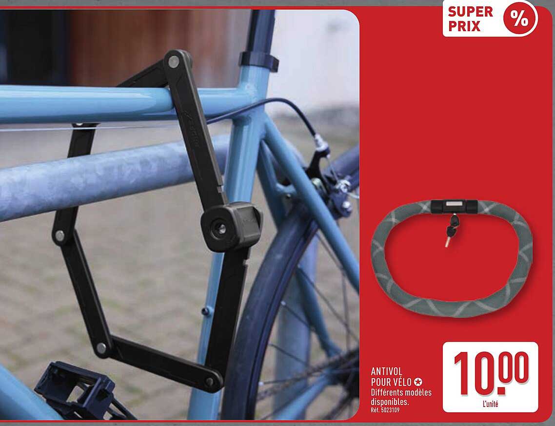 ANTIVOL POUR VÉLO Différents modèles disponibles.