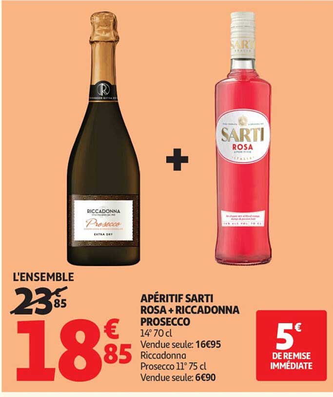 APÉRITIF SARTI ROSA + RICCADONNA PROSECCO