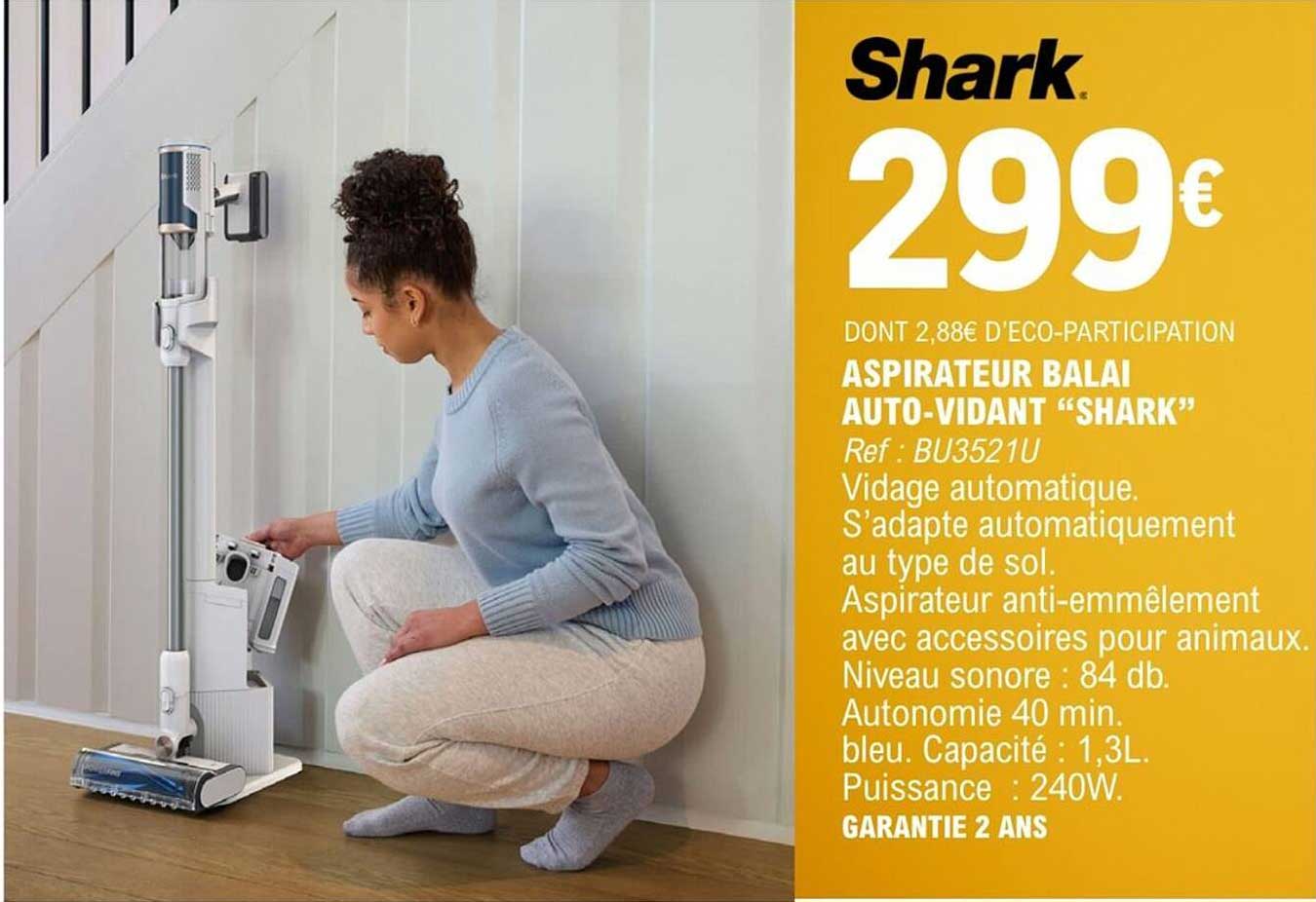 ASPIRATEUR BALAI AUTO-VIDANT “SHARK”