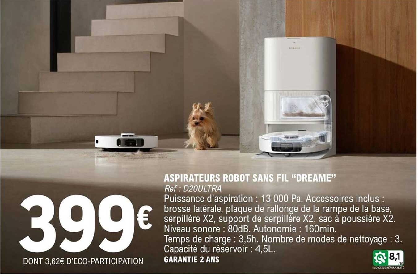ASPIRATEURS ROBOT SANS FIL “DREAME”