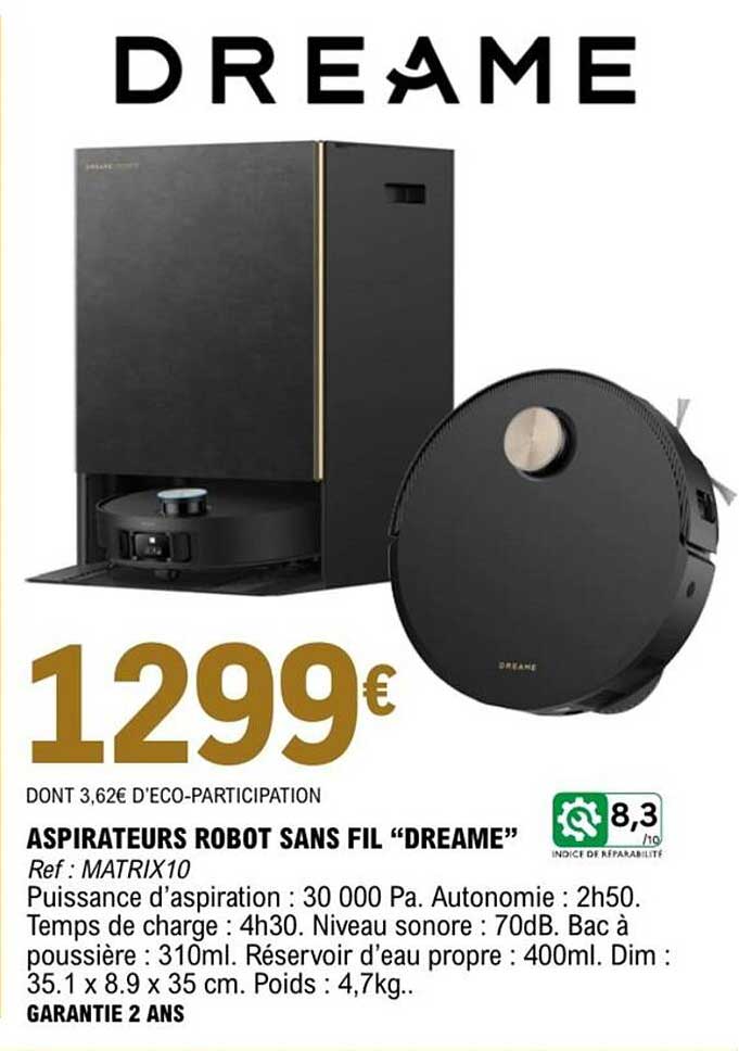 ASPIRATEURS ROBOT SANS FIL “DREAME”