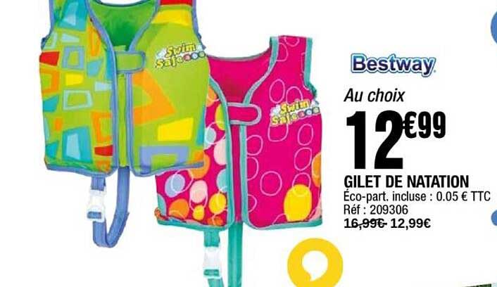 Au choix 12€99 GILET DE NATATION