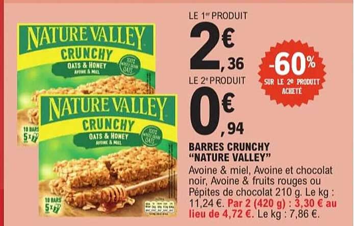 BARRRES CRUNCHY "NATURE VALLEY"