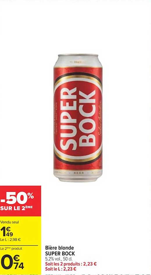 Bière blonde SUPER BOCK