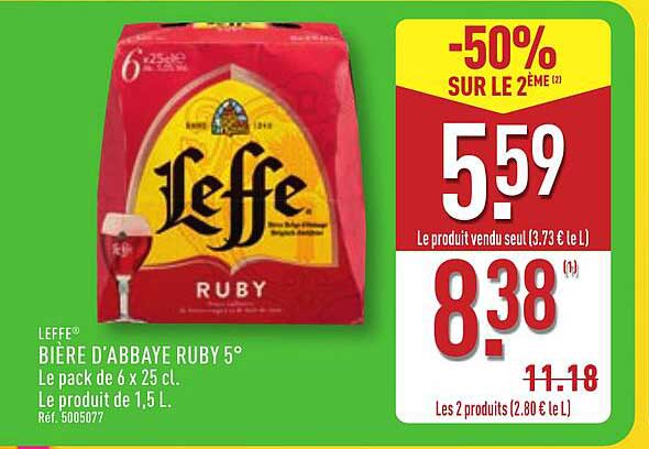BIÈRE D'ABBAYE RUBY 5°