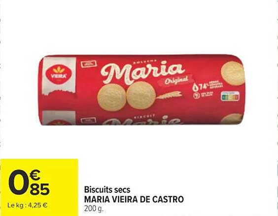 Biscuits secs MARIA VIEIRA DE CASTRO 200 g.
