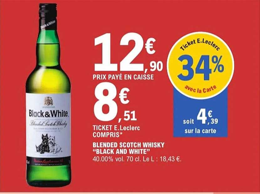 BLENDED SCOTCH WHISKY “BLACK AND WHITE”