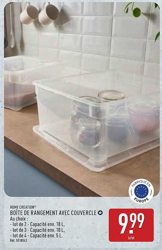 BOÎTE DE RANGEMENT AVEC COUVERCLE