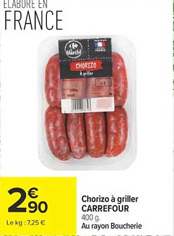 Chorizo à griller CARREFOUR
