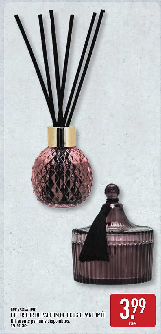 DIFFUSEUR DE PARFUM OU BOUGIE PARFUMÉE
