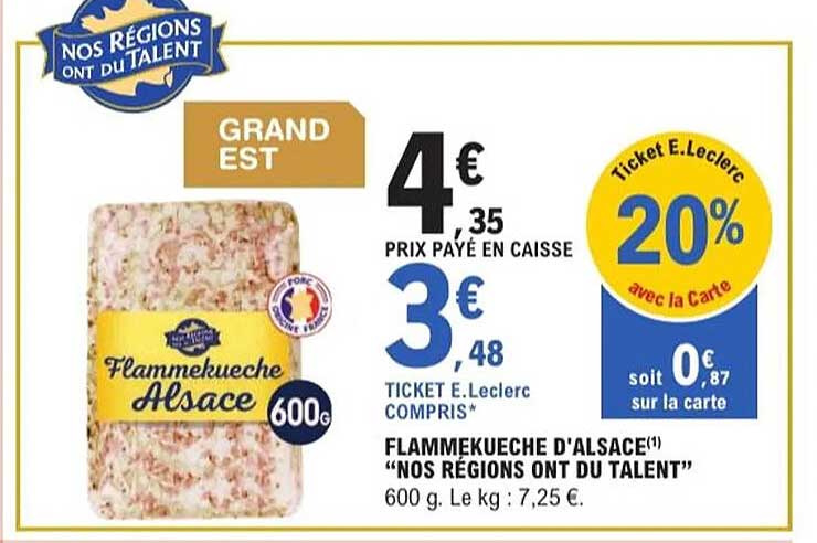 Flammekueche d'Alsace “Nos Régions ont du Talent”