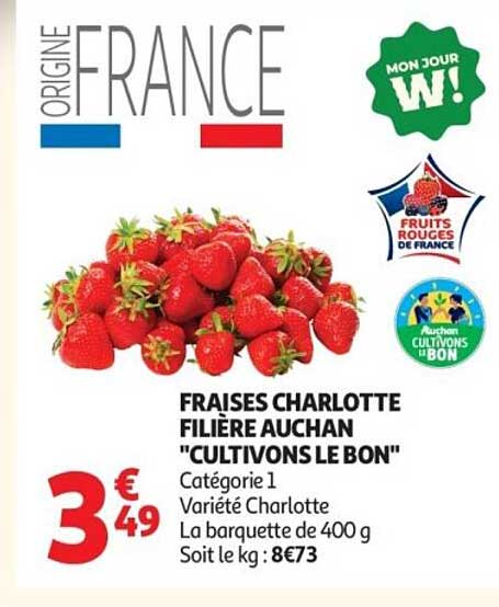FRAISES CHARLOTTE FILIÈRE AUCHAN "CULTIVONS LE BON"