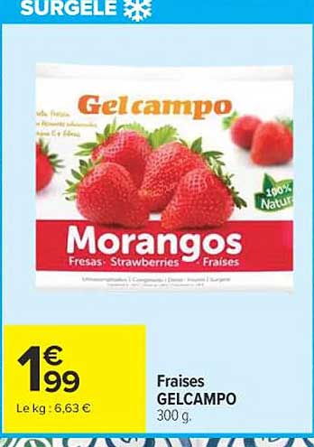 Fraises GELCAMPO 300 g.