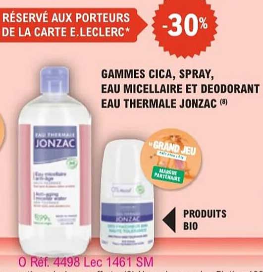 GAMMES CICA, SPRAY, EAU MICELLAIRE ET DEODORANT EAU THERMALE JONZAC (8)