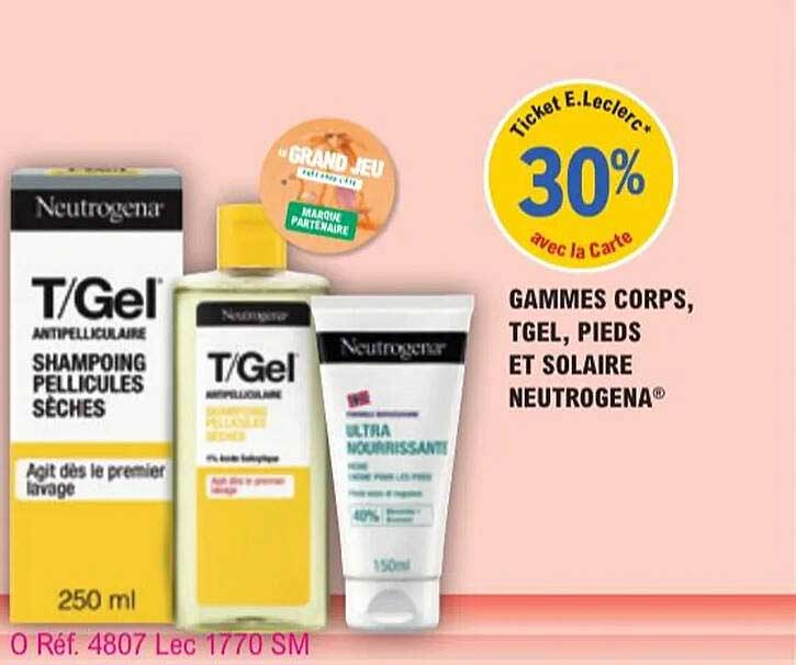 GAMMES CORPS, TGEL, PIEDS ET SOLAIRE NEUTROGENA®