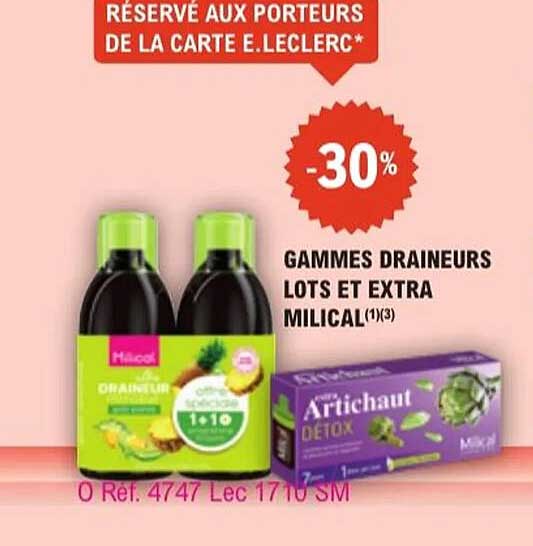 GAMMES DRAINEURS LOTS ET EXTRA MILICAL