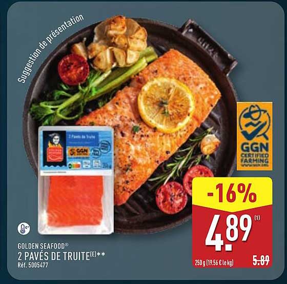 GOLDEN SEAFOOD® 2 PAVÉS DE TRUITE(E)**