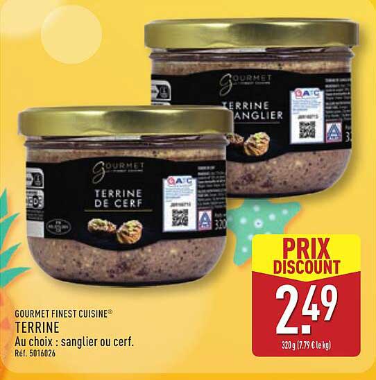 GOURMET FINEST CUISINE® TERRINE Au choix : sanglier ou cerf.