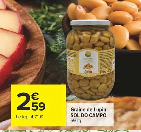 Graine de Lupin SOL DO CAMPO 550 g.