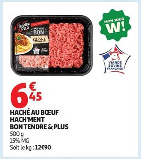 HACHÉ AU BŒUF HACH'MENT BON TENDRE & PLUS