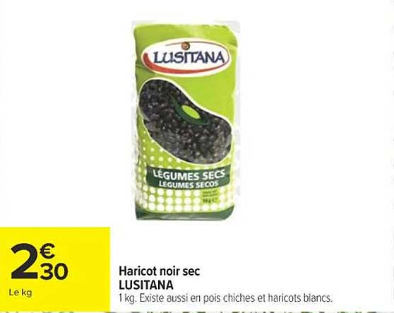 Haricot noir sec LUSITANA