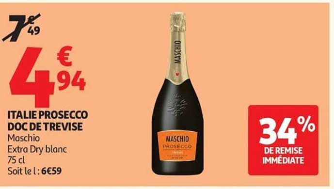 ITALIE PROSECCO DOC DE TREVISE Maschio Extra Dry blanc 75 cl