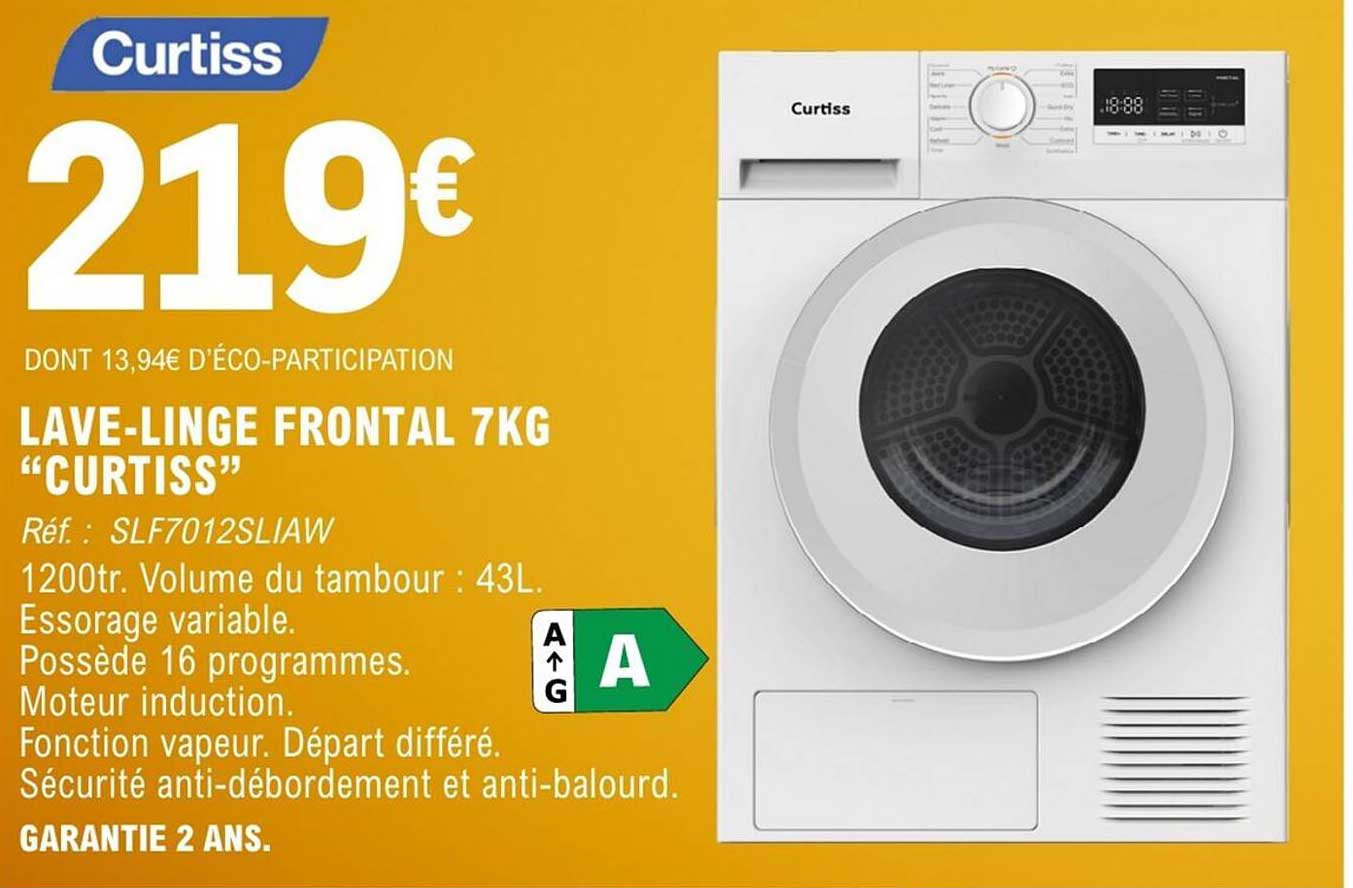 LAVE-LINGE FRONTAL 7KG “CURTISS”