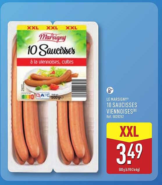 LE MARSIGNY® 10 SAUCISSES VIENNOISES(B) Réf. 5020262
