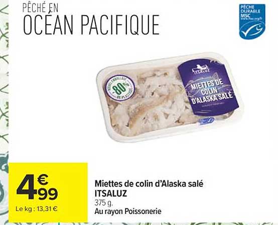 Miettes de colin d’Alaska salé ITSALUZ