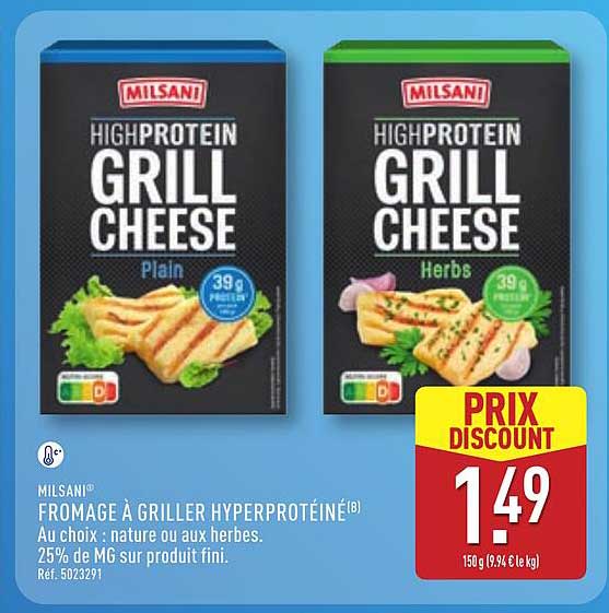 MILSANI FROMAGE À GRILLER HYPERPROTÉINÉ