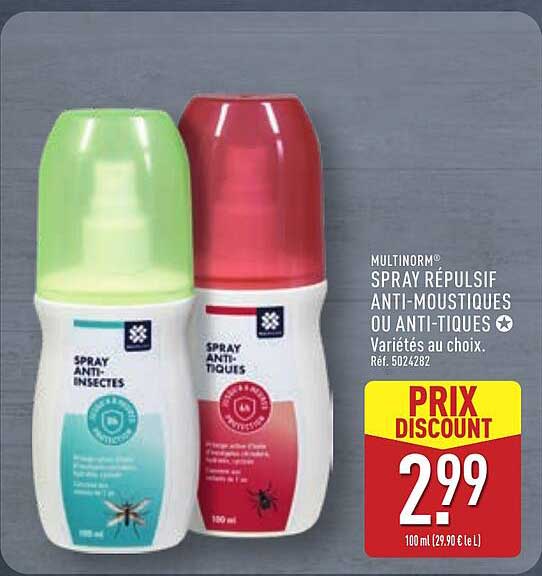 MULTINORM® SPRAY RÉPULSIF ANTI-MOUSTIQUES OU ANTI-TIQUES