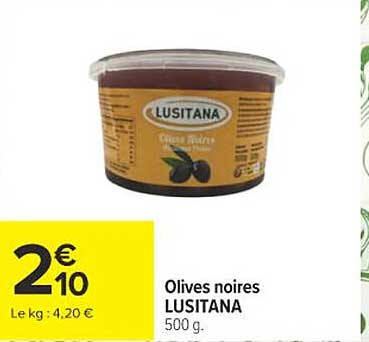 Olives noires LUSITANA 500 g.